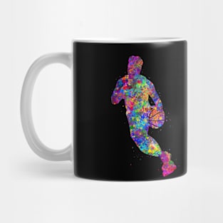 Basketball player man watercolor Mug